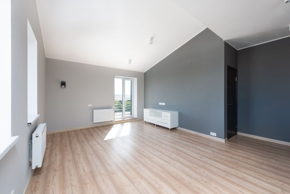 Stunning newly renovated home interior showing open concept living